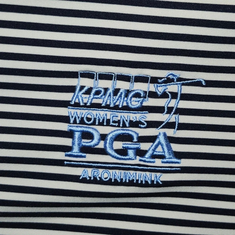 Polo Golf Ralph Lauren Mens Large Stripe KPMG Womens PGA Aronimink Polo Shirt